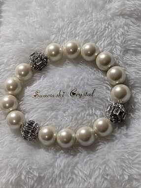 Swarovski Pearls & Crystals Elegance Stretch Bracelet NWOT